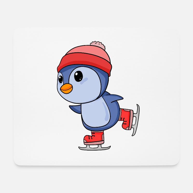Schlittschuh laufen - Mousepad (Querformat) - Weiß