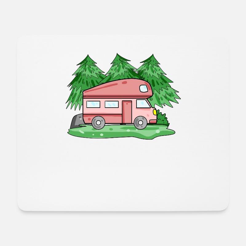 Wohnwagen Camper Geschenk - Mousepad (Querformat) - Weiß
