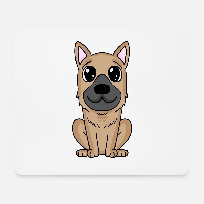 Deutscher Schäferhund - Mousepad (Querformat) - Weiß