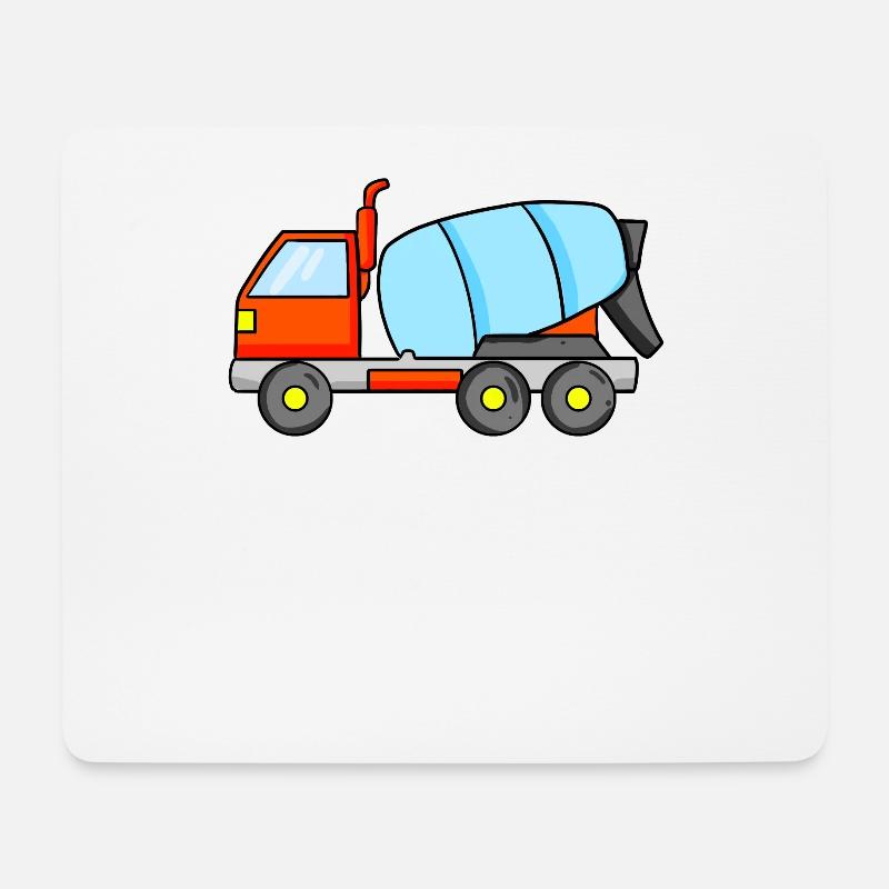 Baufahrzeuge Baustelle Baufahrzeug - Mousepad (Querformat) - Weiß