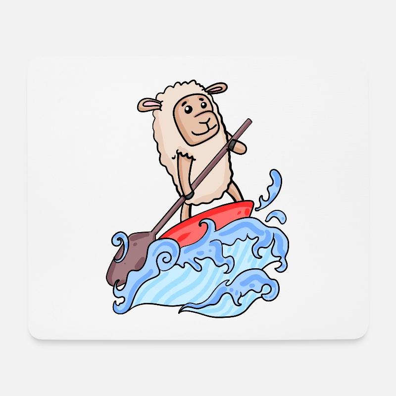 SUP - Stand Up Paddling Paddleboarding - Mousepad (Querformat) - Weiß