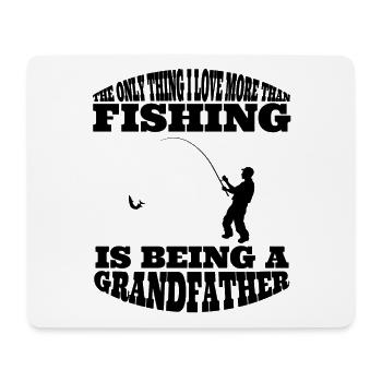 Angler Grandfather Fishing Hook Fishing Gift Grandpa - Mouse Pad (horizontal) - white - Front