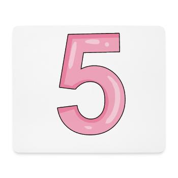 5 Rosa - Tapis de souris (format paysage) - blanc - Devant