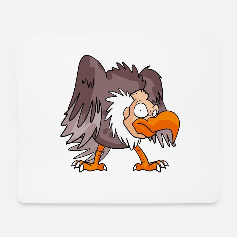 Geier - Mousepad (Querformat) - Weiß
