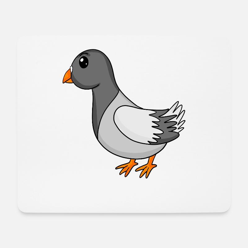 Taube - Mousepad (Querformat) - Weiß