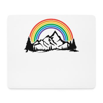 Gay Pride Wandern Camping Backpacking Outdoor - Mousepad (Querformat) - Weiß - Vorne