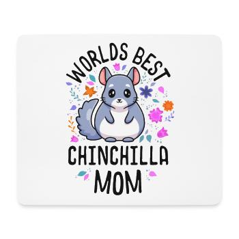 Worlds Best Chinchilla Maman Chemise Mignon Floral - Tapis de souris (format paysage) - blanc - Devant