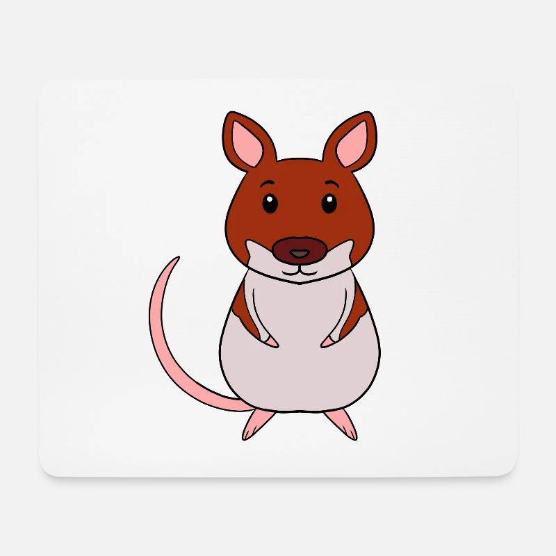 Waldmaus Maus - Mousepad (Querformat) - Weiß