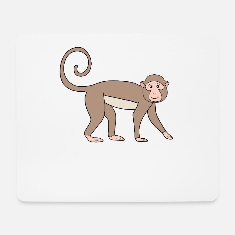 Büschelaffe Affe - Mousepad (Querformat) - Weiß