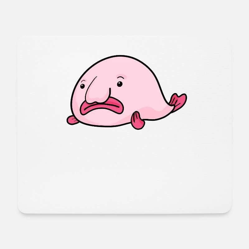 Blobfisch Fisch - Mousepad (Querformat) - Weiß