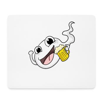 Sperma mit Bier - Mousepad (Querformat) - Weiß - Vorne