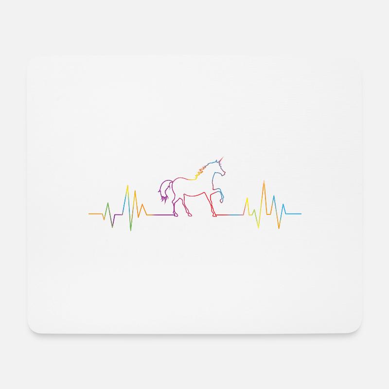 Unicorn palpitations - Mouse Pad (horizontal) - white