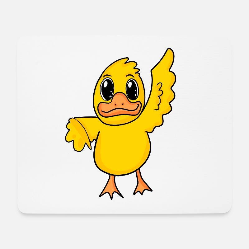 Ente - Mousepad (Querformat) - Weiß