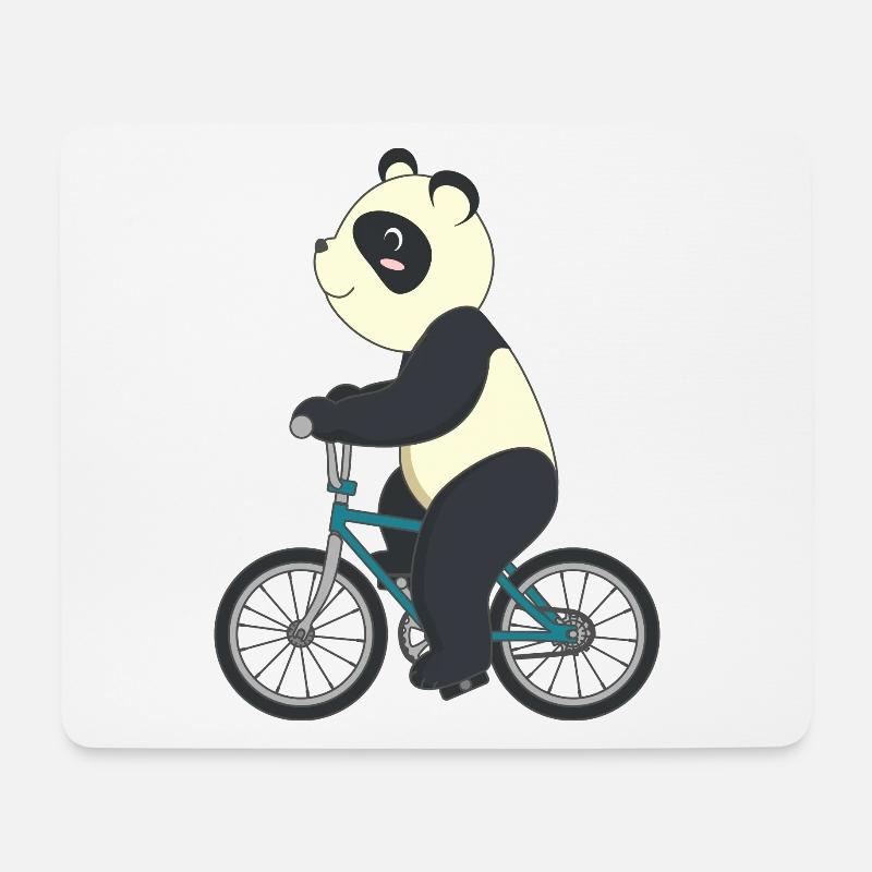 Cycling Panda - Mouse Pad (horizontal) - white