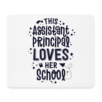 Diese stellvertretende Schulleiterin liebt ihren Schulvize - Mousepad (Querformat) - Weiß - Vorne