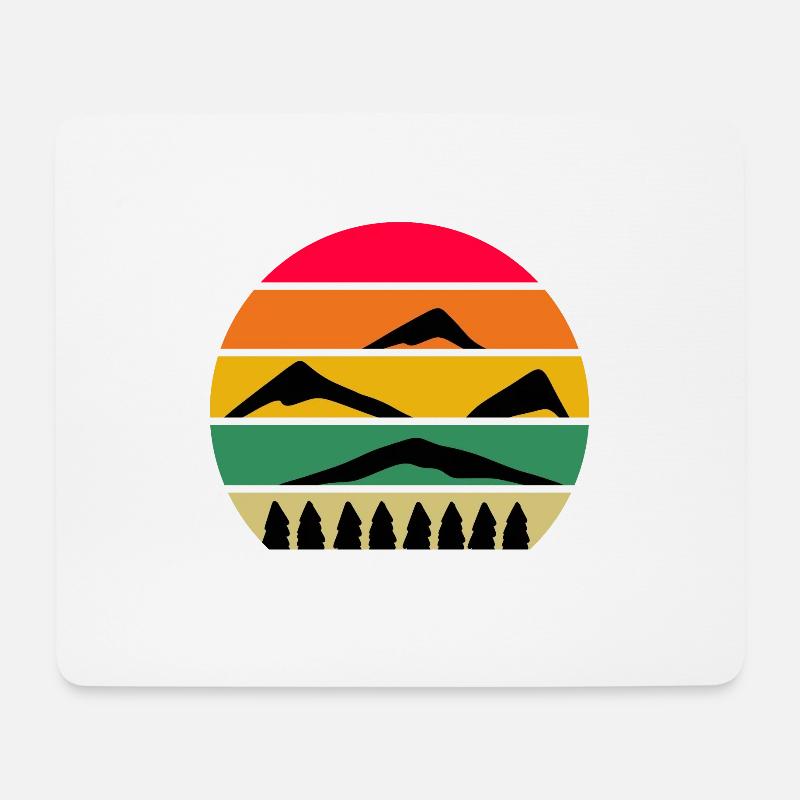 Berg Berge - Mousepad (Querformat) - Weiß