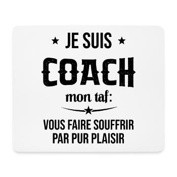 Coach Sportif Humour Entraîneur Idée Cadeau - Tapis de souris (format paysage) - blanc - Devant