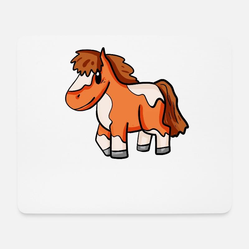 Shetlandpony Pferd - Mousepad (Querformat) - Weiß