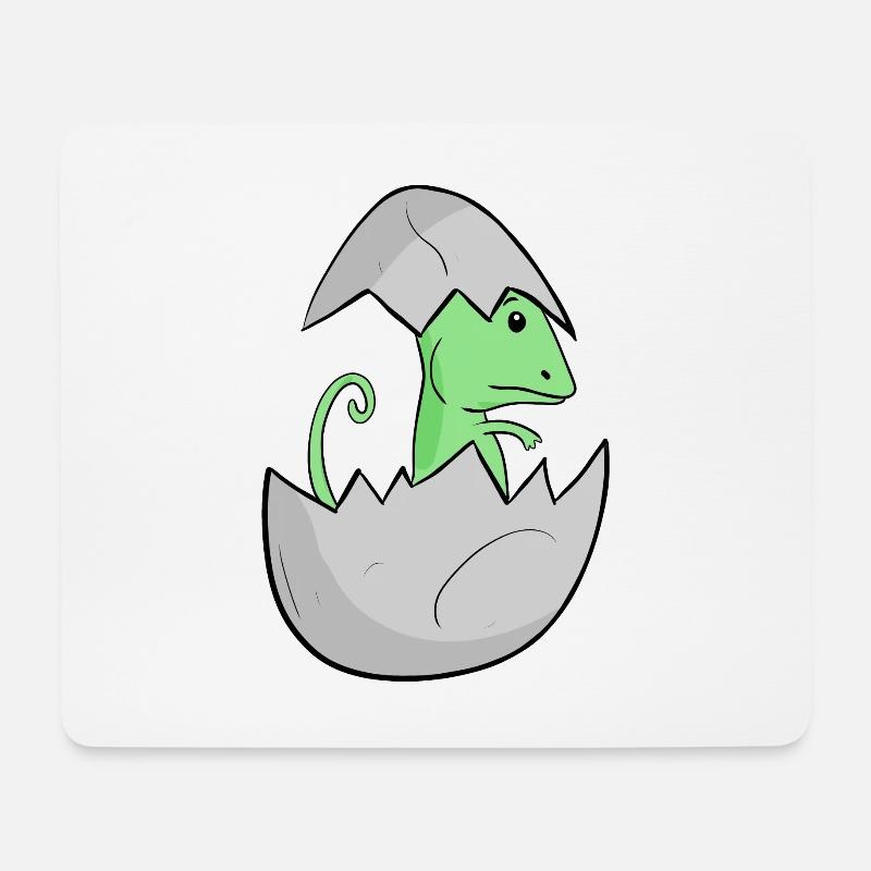 Chamäleon Baby - Mousepad (Querformat) - Weiß