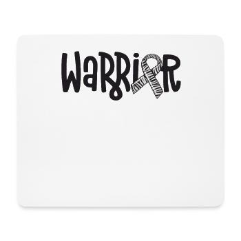 Warrior Rare Disease Awareness Zebra Ribbon EDS - Mouse Pad (horizontal) - white - Front