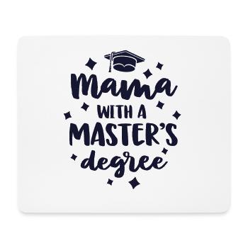Maman avec une cérémonie de remise des diplômes de maîtrise Maman - Tapis de souris (format paysage) - blanc - Devant
