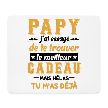Papy On A Essayé De Te Trouver Le Meilleur Cadeau - Tapis de souris (format paysage) - blanc - Devant