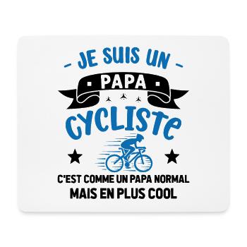 Je suis un Papa Cycliste Humour Vélo - Tapis de souris (format paysage) - blanc - Devant