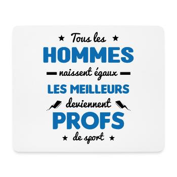 Les meilleurs hommes deviennent profs de sport - Tapis de souris (format paysage) - blanc - Devant