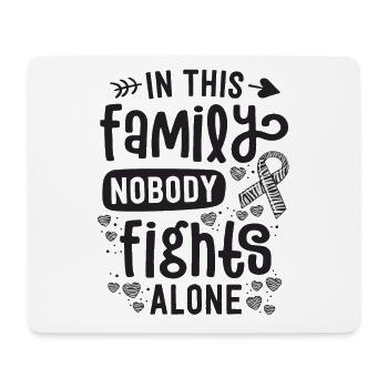 In dieser Familie kämpft niemand alleine gegen seltene Krankheiten - Mousepad (Querformat) - Weiß - Vorne