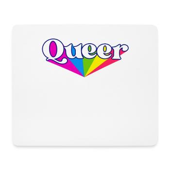 Retro Queer Pride LGBTQ Gay LGBT Ally Rainbow - Tapis de souris (format paysage) - blanc - Devant
