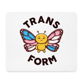 Monarque transgenre Papillon Trans Forme Kawaii - Tapis de souris (format paysage) - blanc - Devant