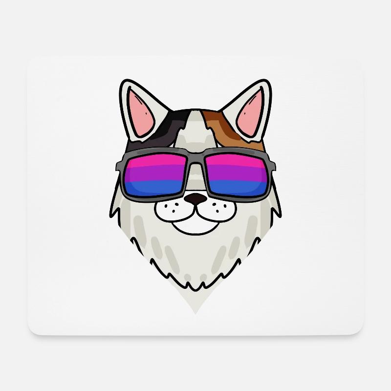 Bisexuell Türkisch Van Katze Geschenk - Mousepad (Querformat) - Weiß