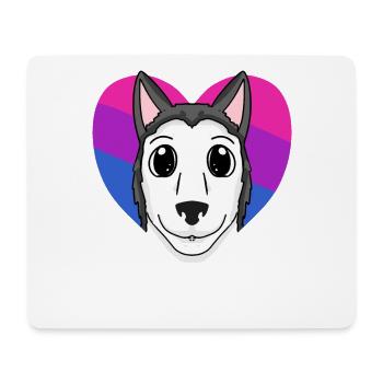 Bisexual Siberian Husky Dog Gift - Mouse Pad (horizontal) - white - Front