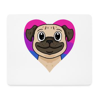 Bisexuell Mops Hund Geschenk - Mousepad (Querformat) - Weiß - Vorne