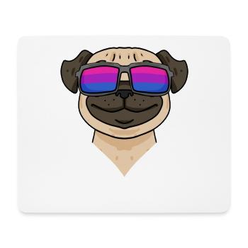 Bisexuell Mops Hund Geschenk - Mousepad (Querformat) - Weiß - Vorne