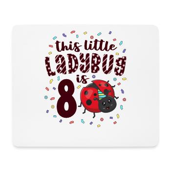 Dieser kleine Marienkäfer ist 8 Jahre alt 8. Geburtstag - Mousepad (Querformat) - Weiß - Vorne