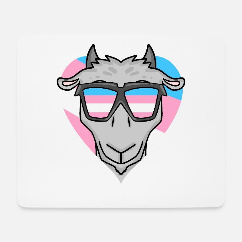 Transgender Transsexuell Ziege Geschenk - Mousepad (Querformat) - Weiß
