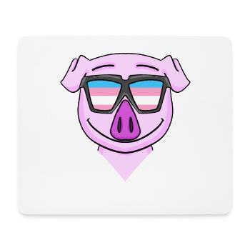 Transgender Transsexual Pig Gift - Mouse Pad (horizontal) - white - Front