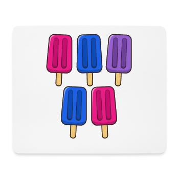 Bisexual Popsicles 4th of July Bisex Bi Subtle - Mouse Pad (horizontal) - white - Front