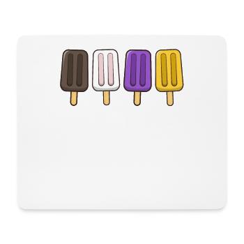 Gender Nonbinary Popsicles 4th of July Subtle - Mouse Pad (horizontal) - white - Front