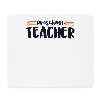Retro Preschool Teacher Matching 70s Vintage Back - Mouse Pad (horizontal) - white - Front
