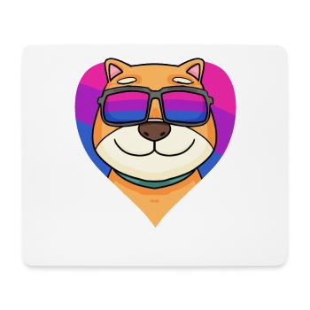 Cadeau bisexuel Shiba Inu Dog - Tapis de souris (format paysage) - blanc - Devant