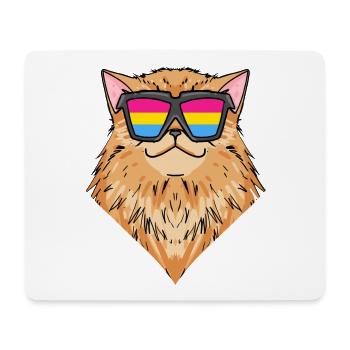Pansexual Persian Cat - Cat with Glasses - Mouse Pad (horizontal) - white - Front