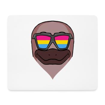 Pansexuell Schnabeltier - Schnabeltier mit Brille - Mousepad (Querformat) - Weiß - Vorne