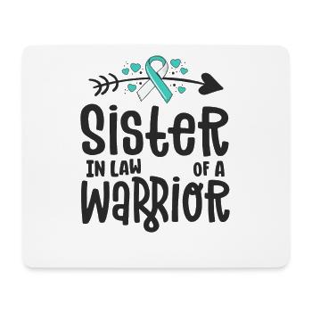 Sister-In-Law Of A Warrior Cervical Cancer Family - Mouse Pad (horizontal) - white - Front