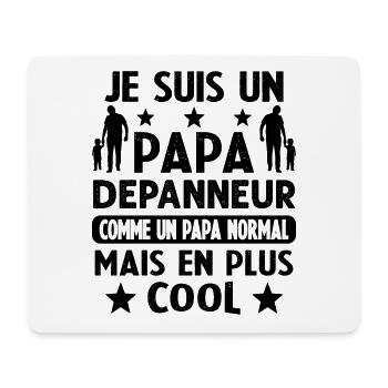 Un Papa Dépanneur Plus Cool Humour Cadeau - Tapis de souris (format paysage) - blanc - Devant