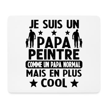 Je suis un Papa Peintre Plus Cool - Tapis de souris (format paysage) - blanc - Devant