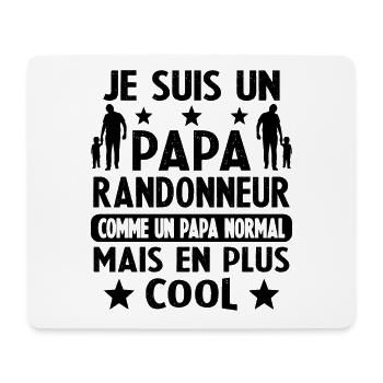 Papa Randonneur Mais Carrément Plus Cool - Tapis de souris (format paysage) - blanc - Devant
