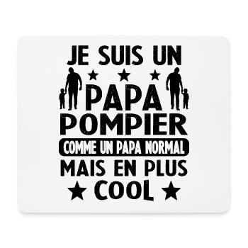 Je Suis Un Papa Pompier Humour Cadeau Papa Pompier - Tapis de souris (format paysage) - blanc - Devant