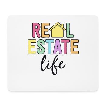 Real Estate Life Shirt Real Estate Agent Gift - Mouse Pad (horizontal) - white - Front